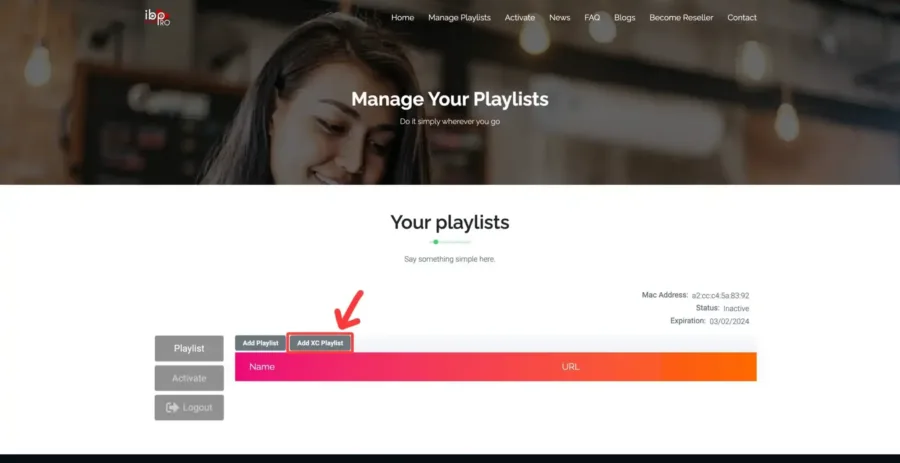 IBO Pro Player: afspeellijst toevoegen via Add Playlist