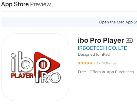 ibo Pro Player in de app store
