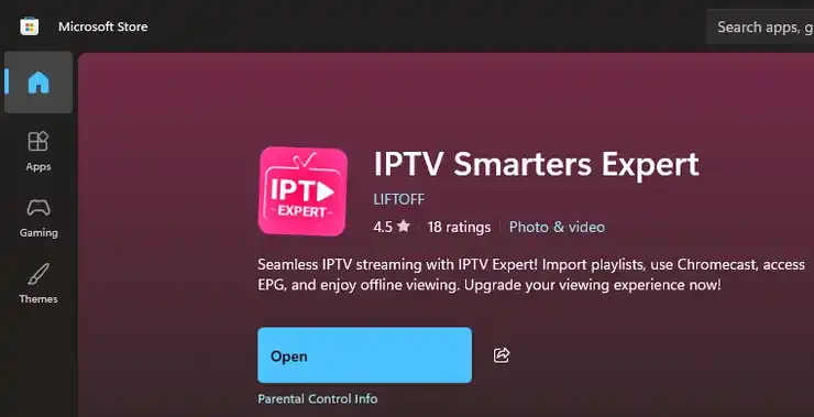 IPTV Smarters Expert in de Microsoft Store met ontwikkelaar LIFTOFF
