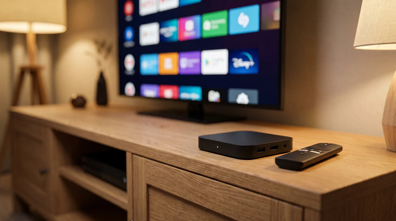 Android TV box en afstandsbediening voor IPTV Smarters Pro