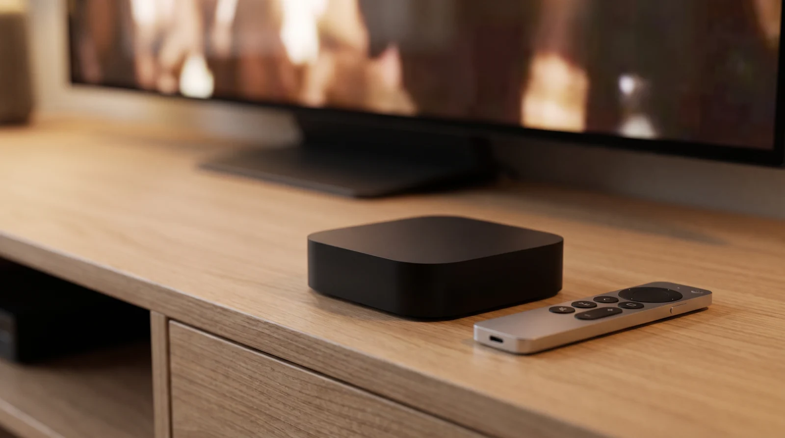 Apple TV met afstandsbediening voor IPTV Smarters Pro
