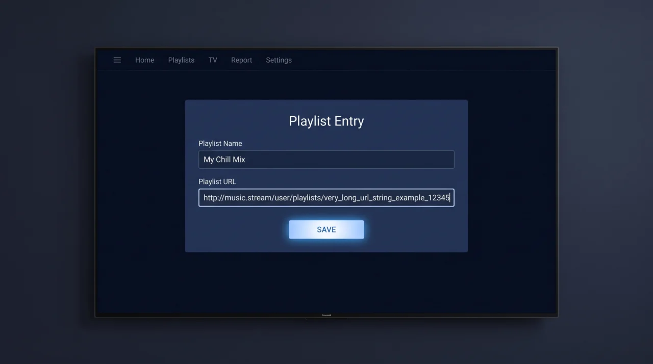 Formuler: M3U afspeellijst URL invoeren in MYTVOnline 2